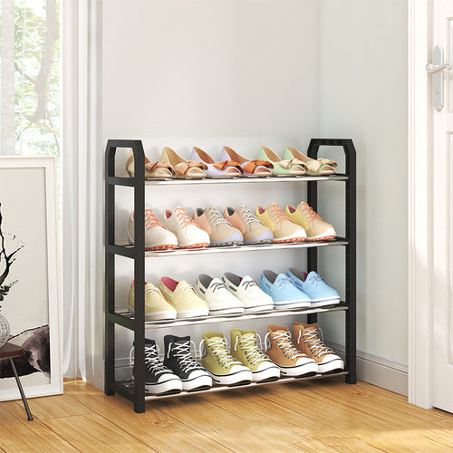 Adhesive wall shoe rack