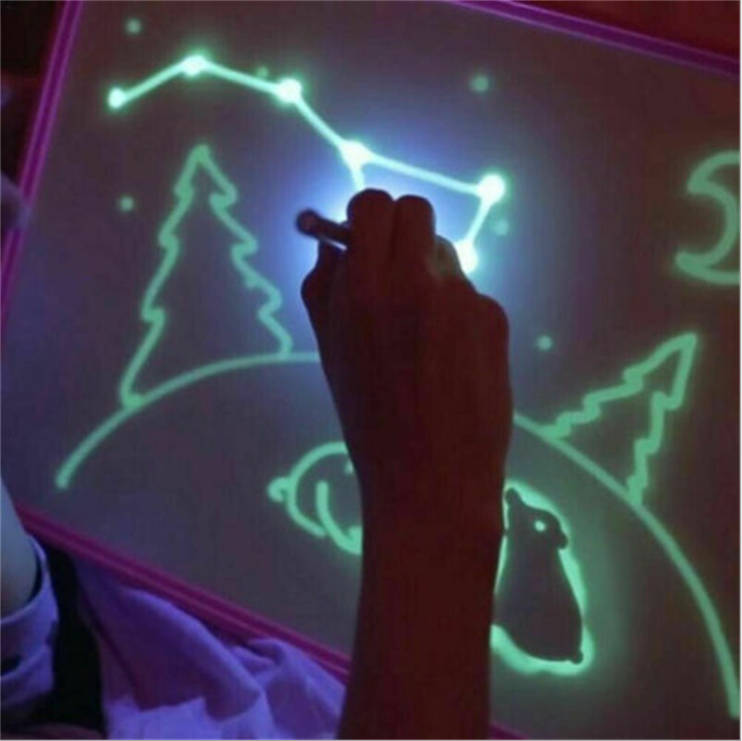Glowing drawing in the dark