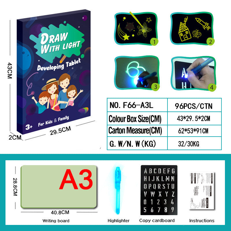 English A3 package with pen and template
