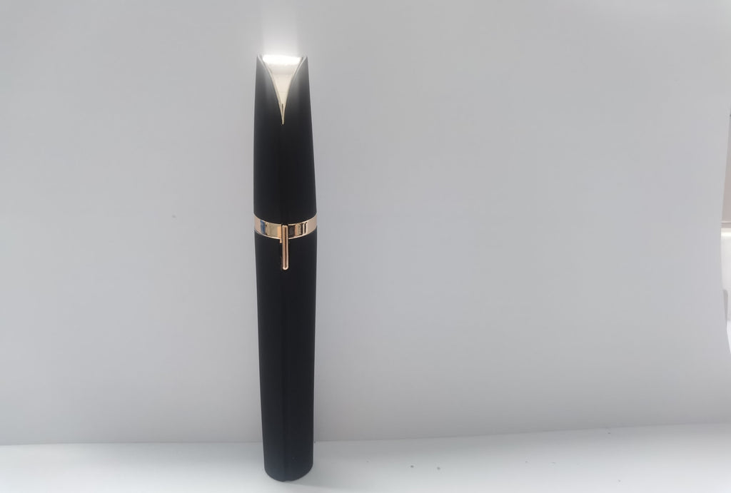 Eyebrow trimmer with LED light on