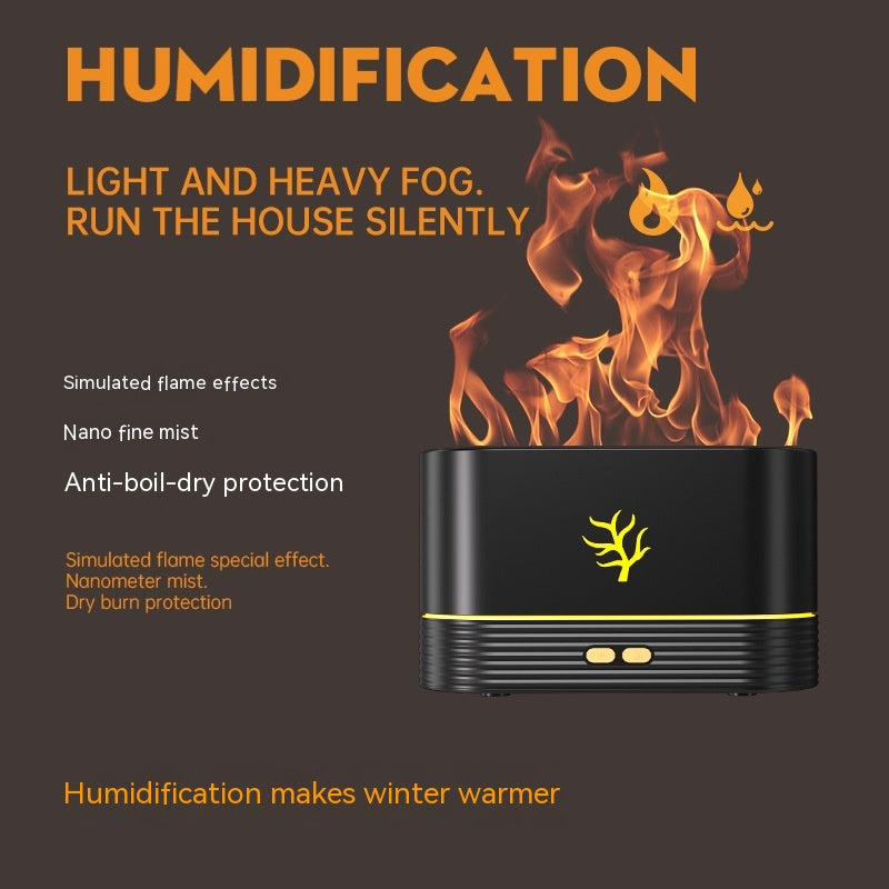 Flame Aroma Diffuser & Humidifier – USB with Timer