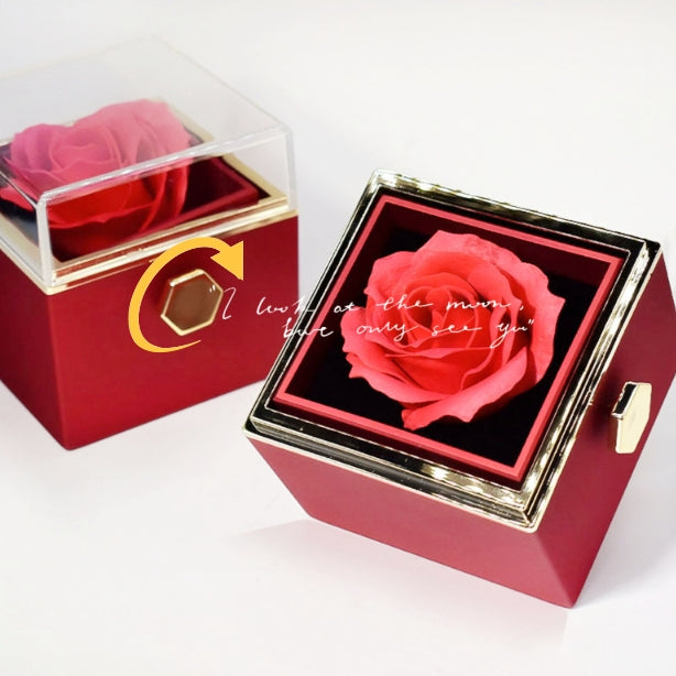 Rose box rotating open