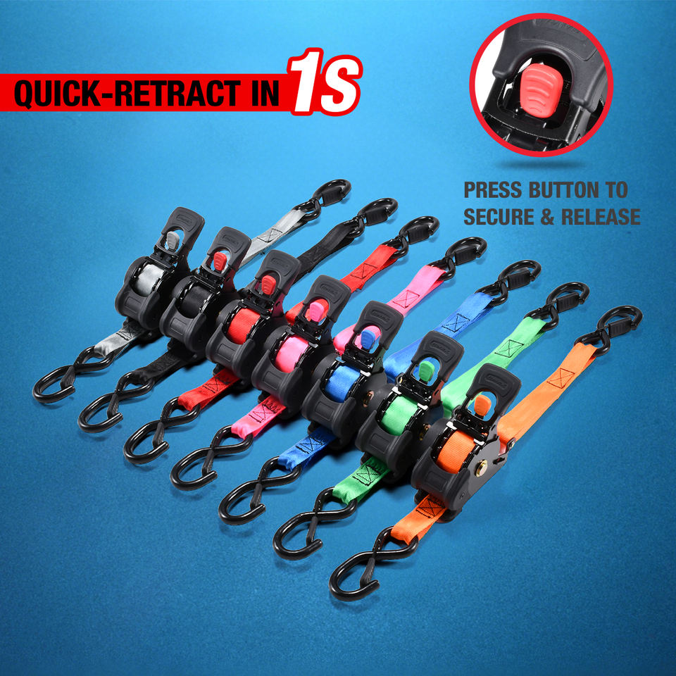 Retractable Ratchet Straps (Set)